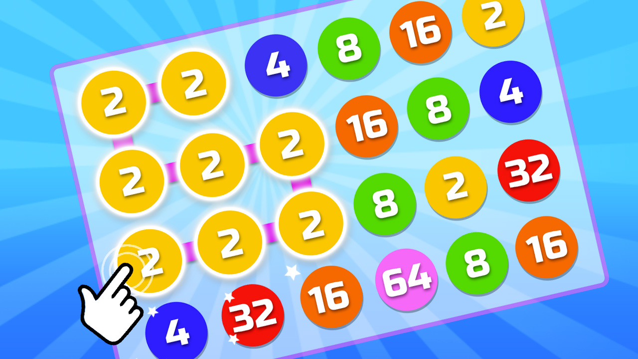 Play 2 4 8 link identical numbers Now Free No Login