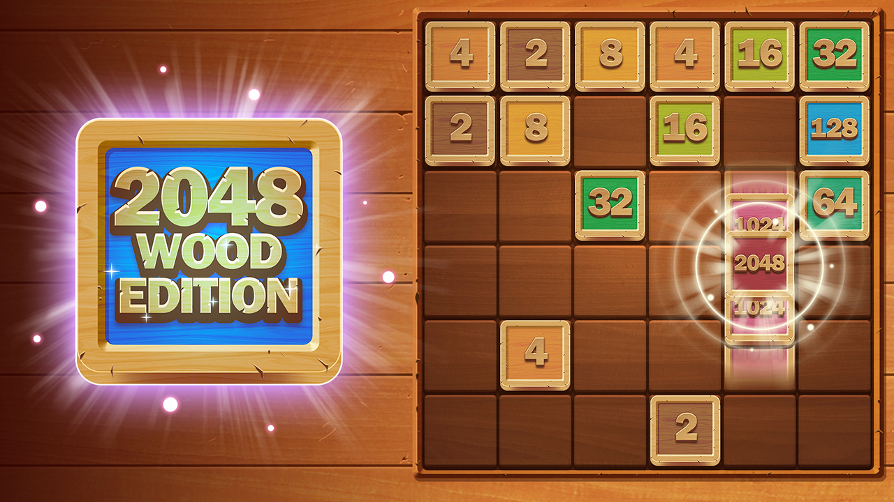 Play Free 2048 Wooden Edition Game Now PC