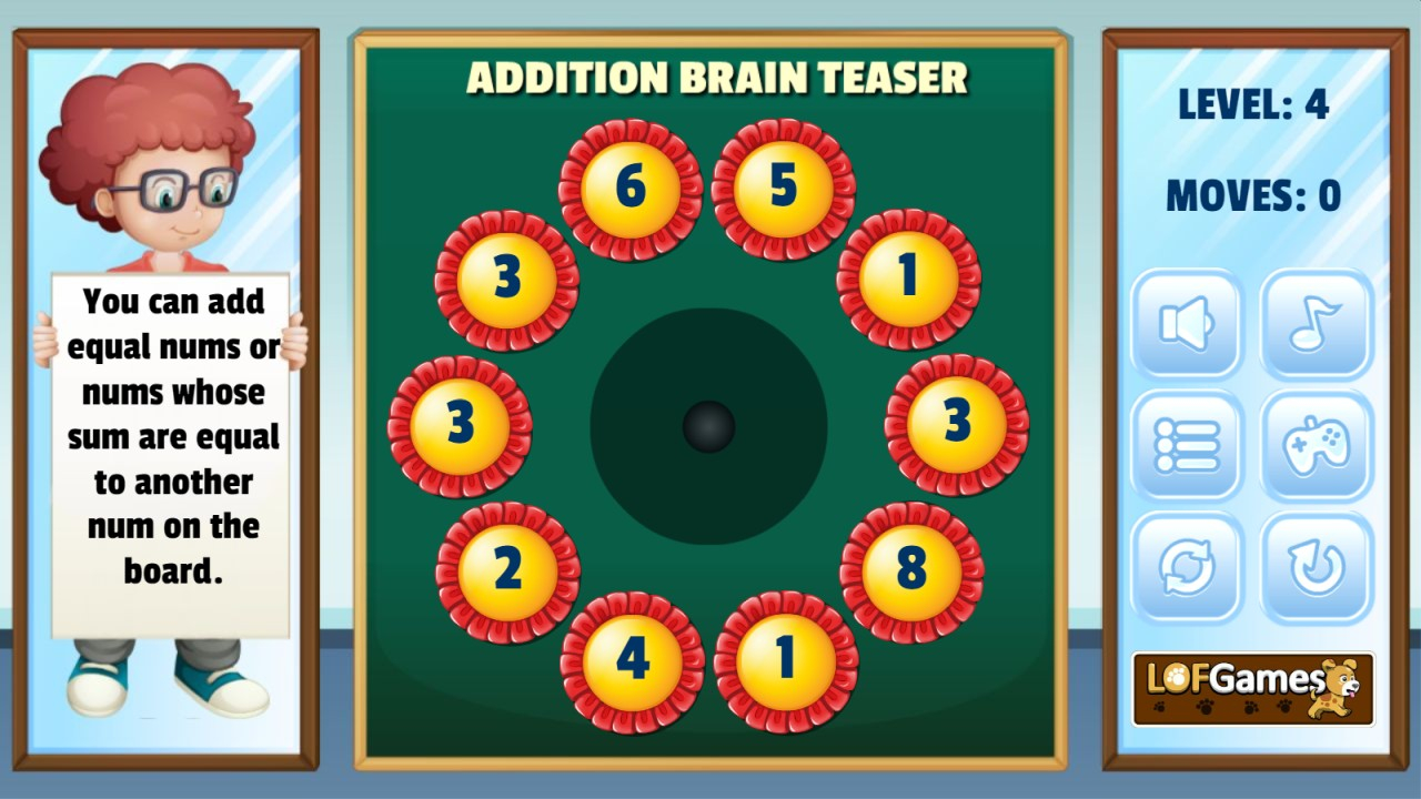 Free Online Play Addition Brain Teaser Games