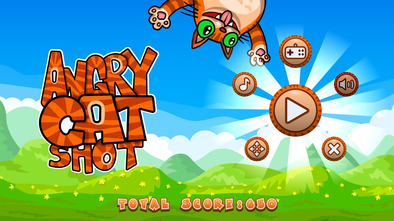 Play Free Angry Cat Shot Desktop Game
