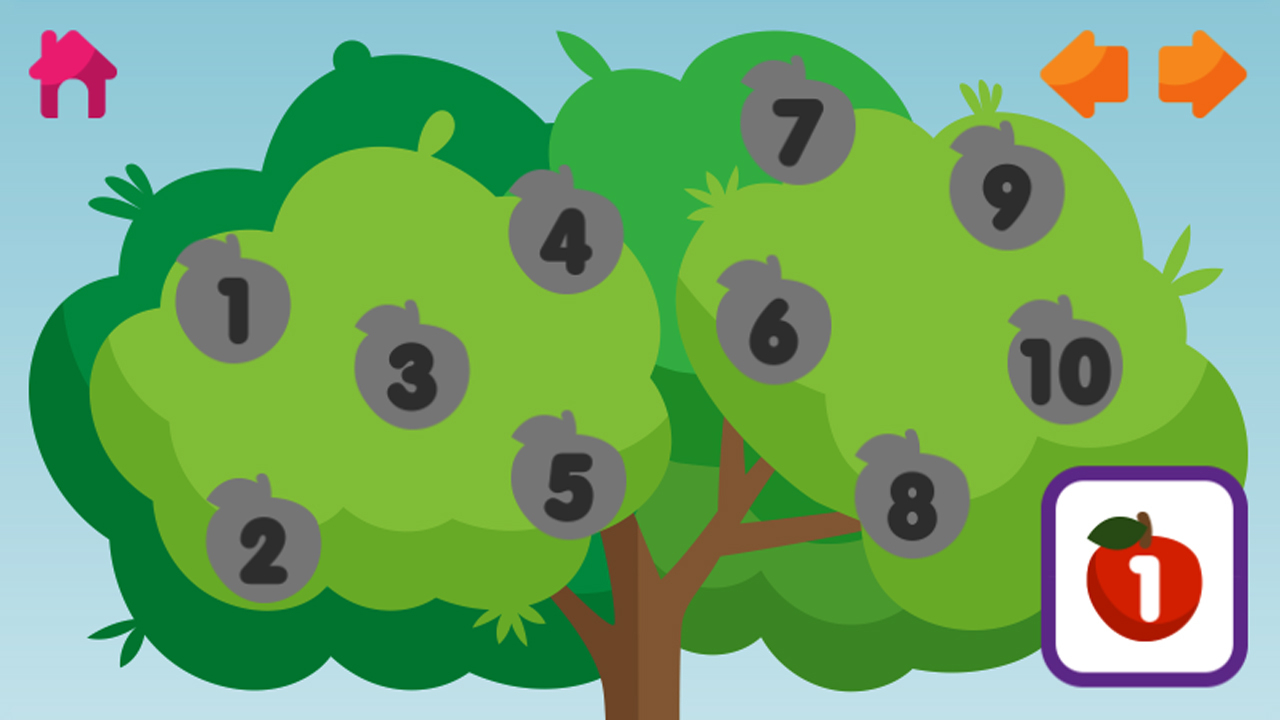 Play Free Apples and Numbers Game