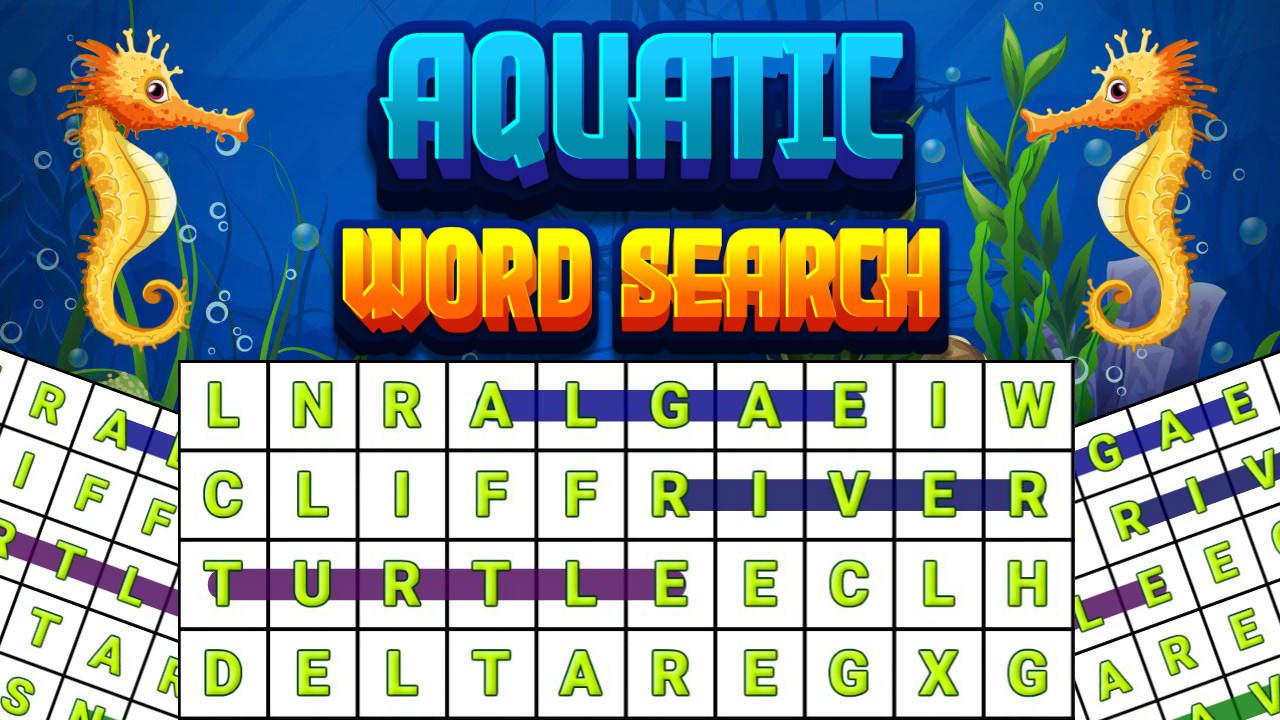 Play Aquatic Word Search Mobile Phone Game