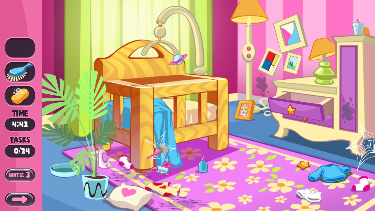 Play Free Games Baby Doll House Cleaning Game Online