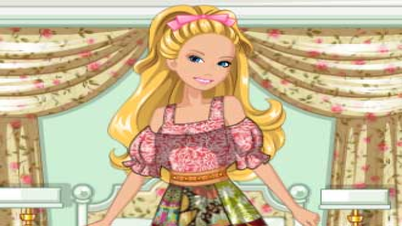 Play Free Barbie's Patchwork Peasant Dress Game On Mobile