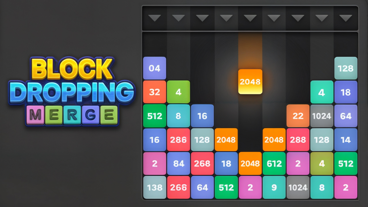 Free Online Play Block Dropping Merge Now