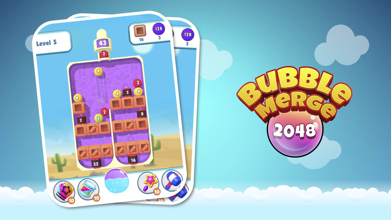 Play Bubble Merge 2048 PC Free Game No Login