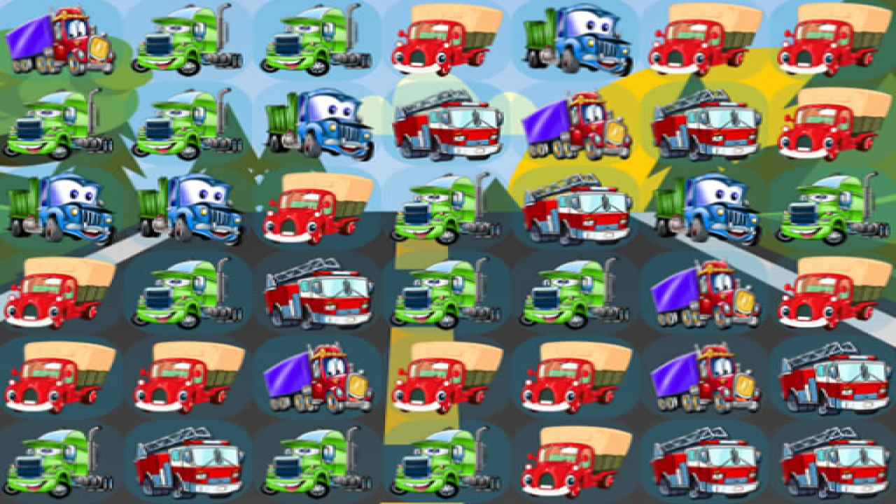 Play Cartoon Trucks Match 3 Free Online Game