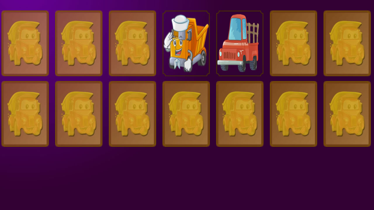 Play Cartoon Trucks Memory Online Free Now