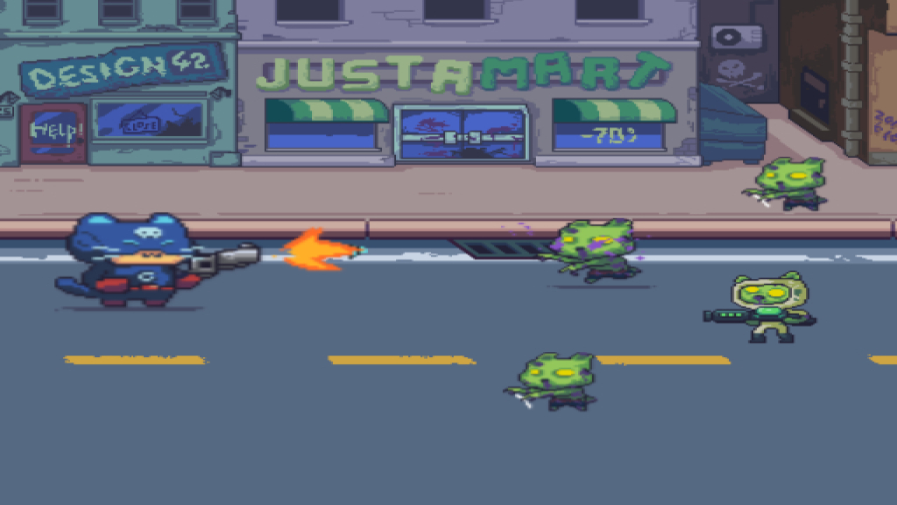 Play Cat Gunner vs Zombies Free Laptop Game