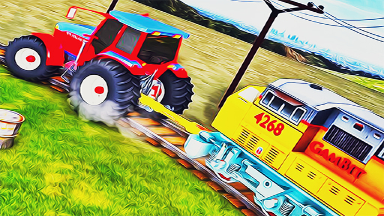 Play Chained Tractor Towing Train Simulator Android Online