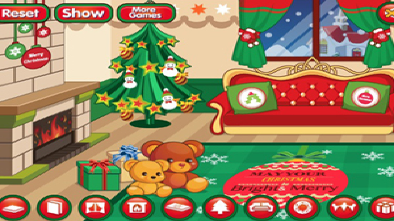 Play Free Online ChristmasRoom Decoration Game Now
