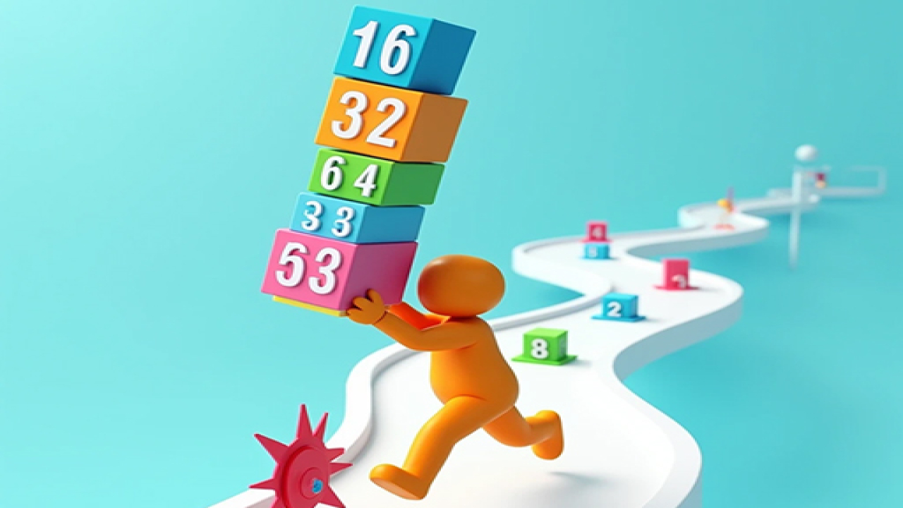 Play Free Cube Stack 2048 Laptop Online Game