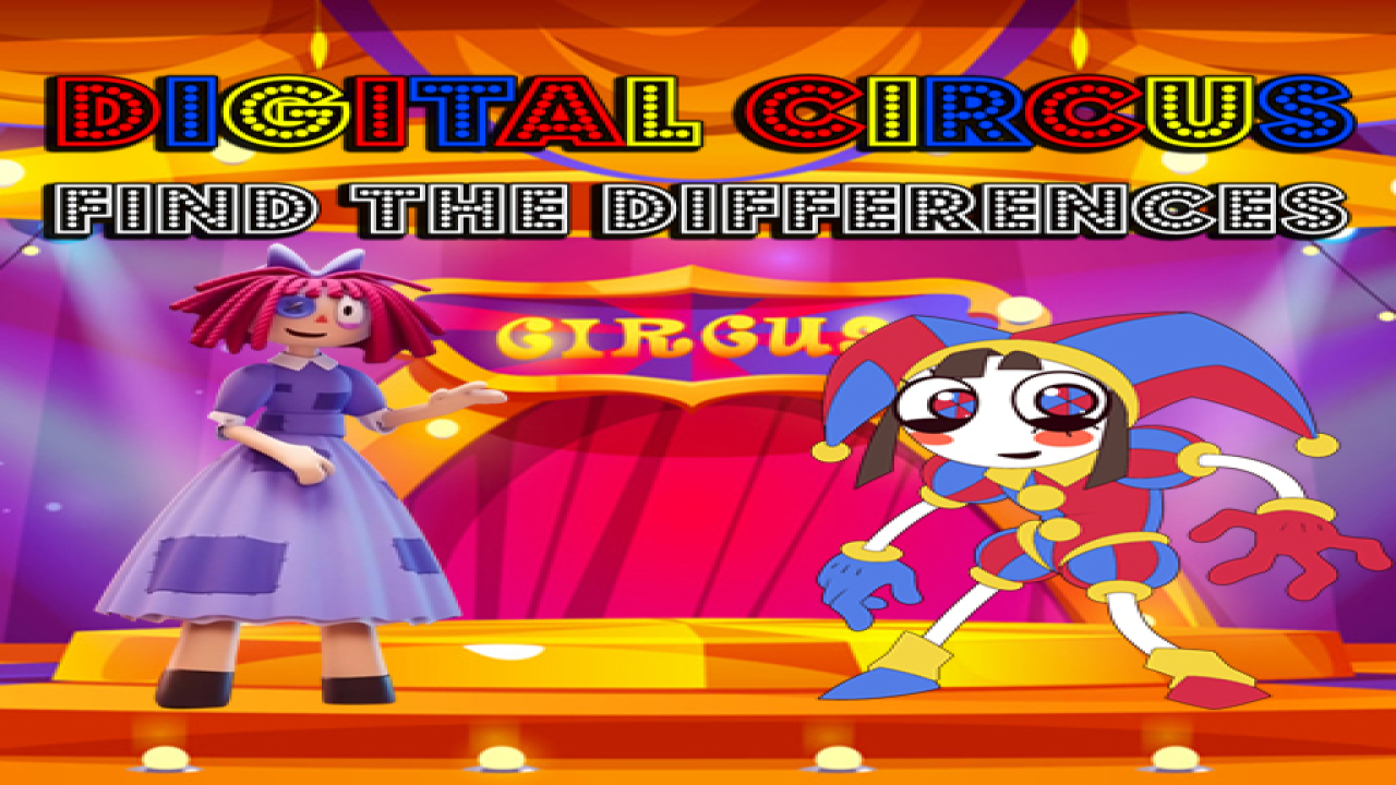Play Digital Circus Find The Differences Free Mobile Game