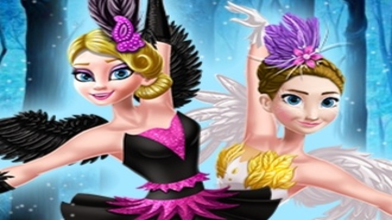 Free Play Ellie and Annie Black Swan and White Swa Games Online Now