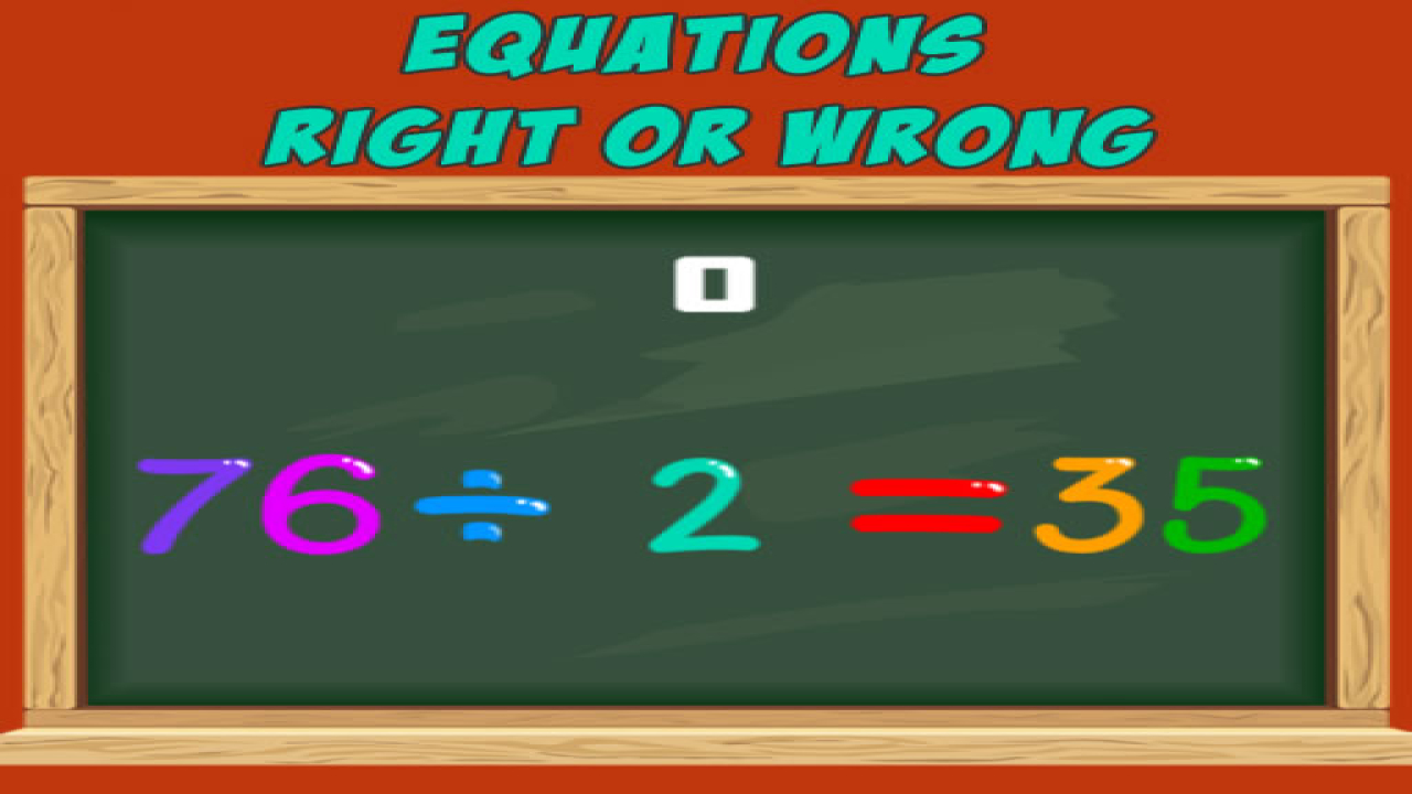 Play Equations Right or Wrong Game No Login