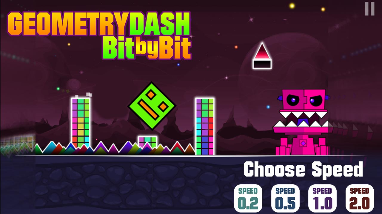 Free Geometry Jump Bit by Bit Online iOS Game Play Now