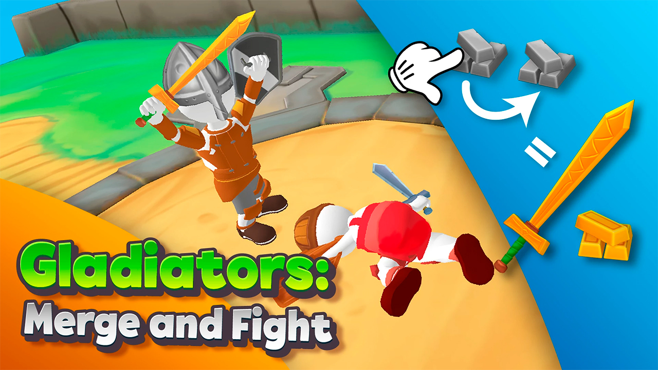 Play Gladiators. Merge and Fight Android Games Free