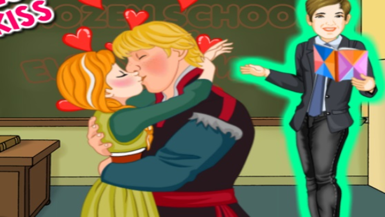 Play Ice Princess School Kiss Game Now Mobile