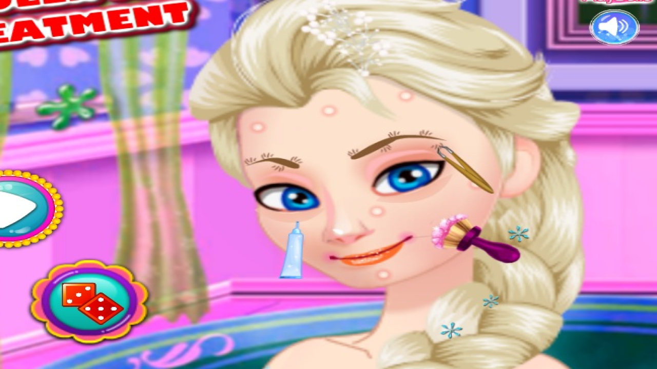 Play Ice Queen Acne Treatment Free Online Game