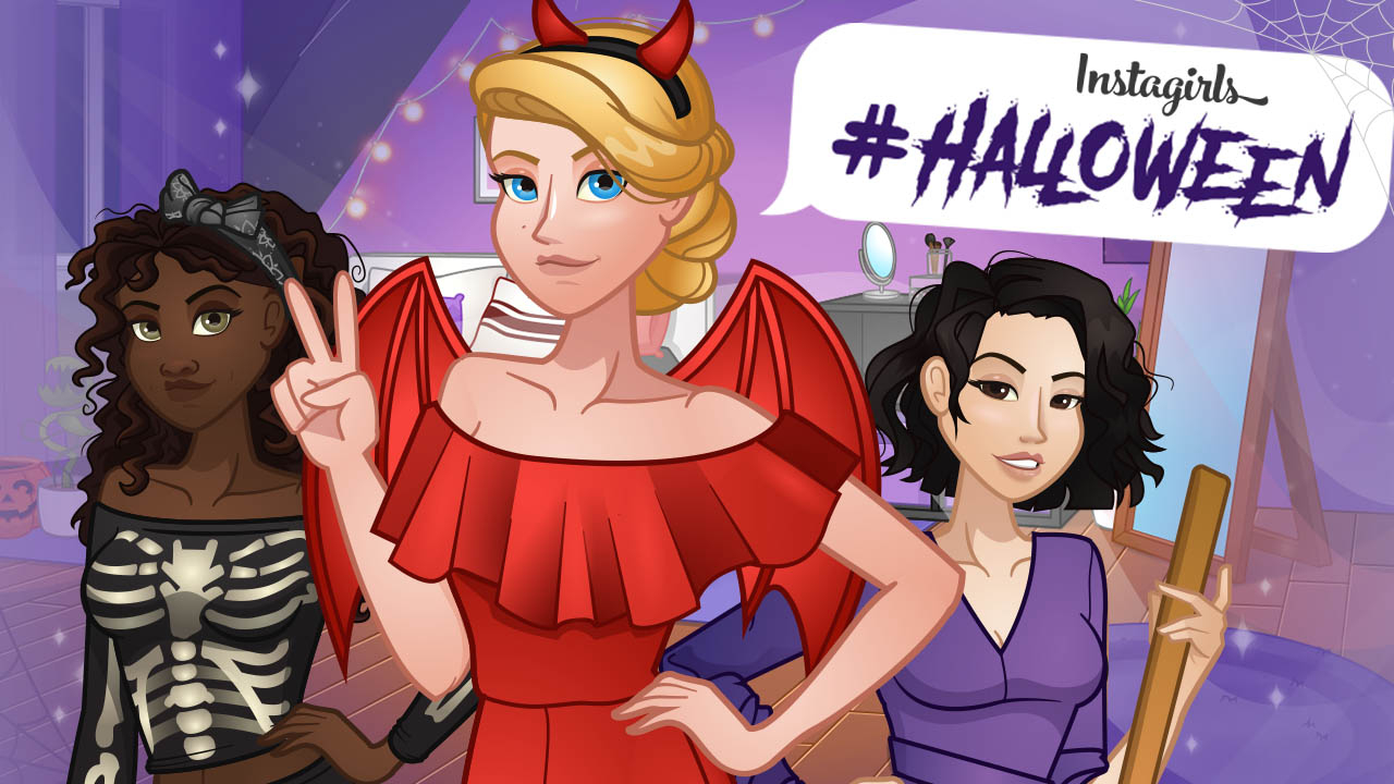 Play Instagirls Halloween Dress Up iOS Online Game Free Now
