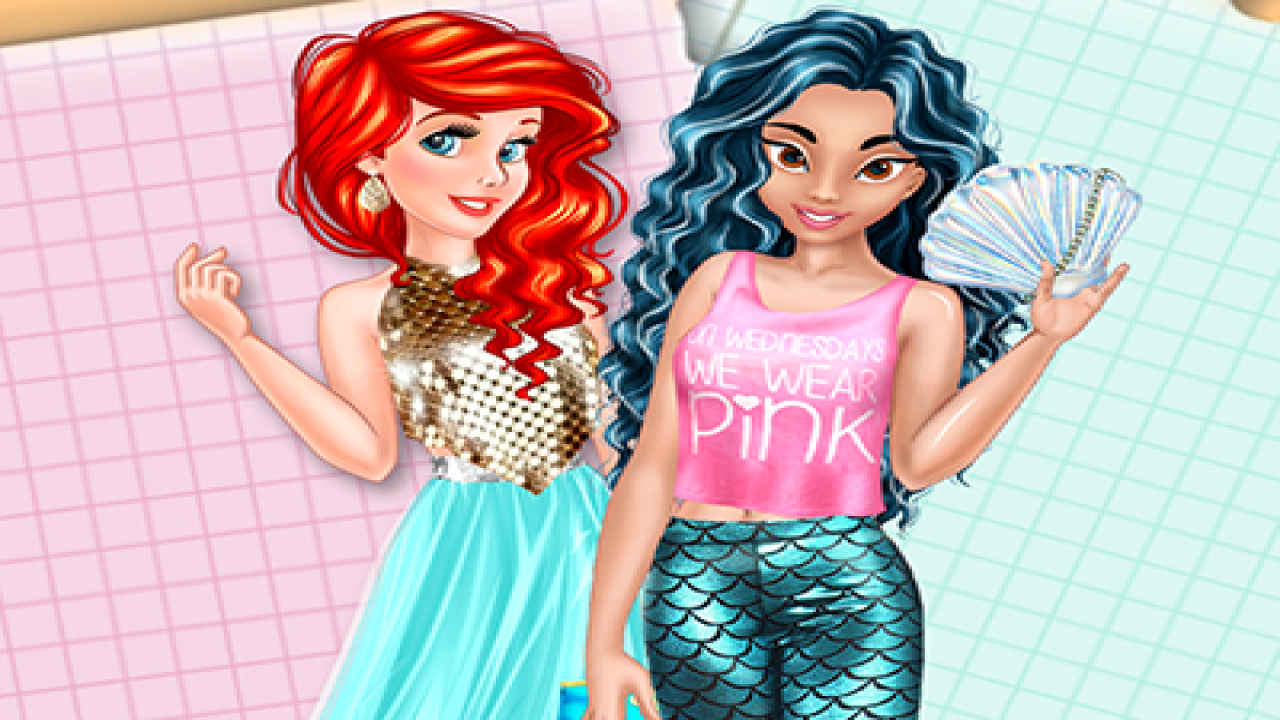 Play Jasmine and Ariel Wardrobe Swap Android Game Now Online