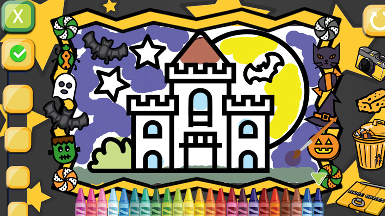 Free Kids Coloring Halloween Game Online No Download