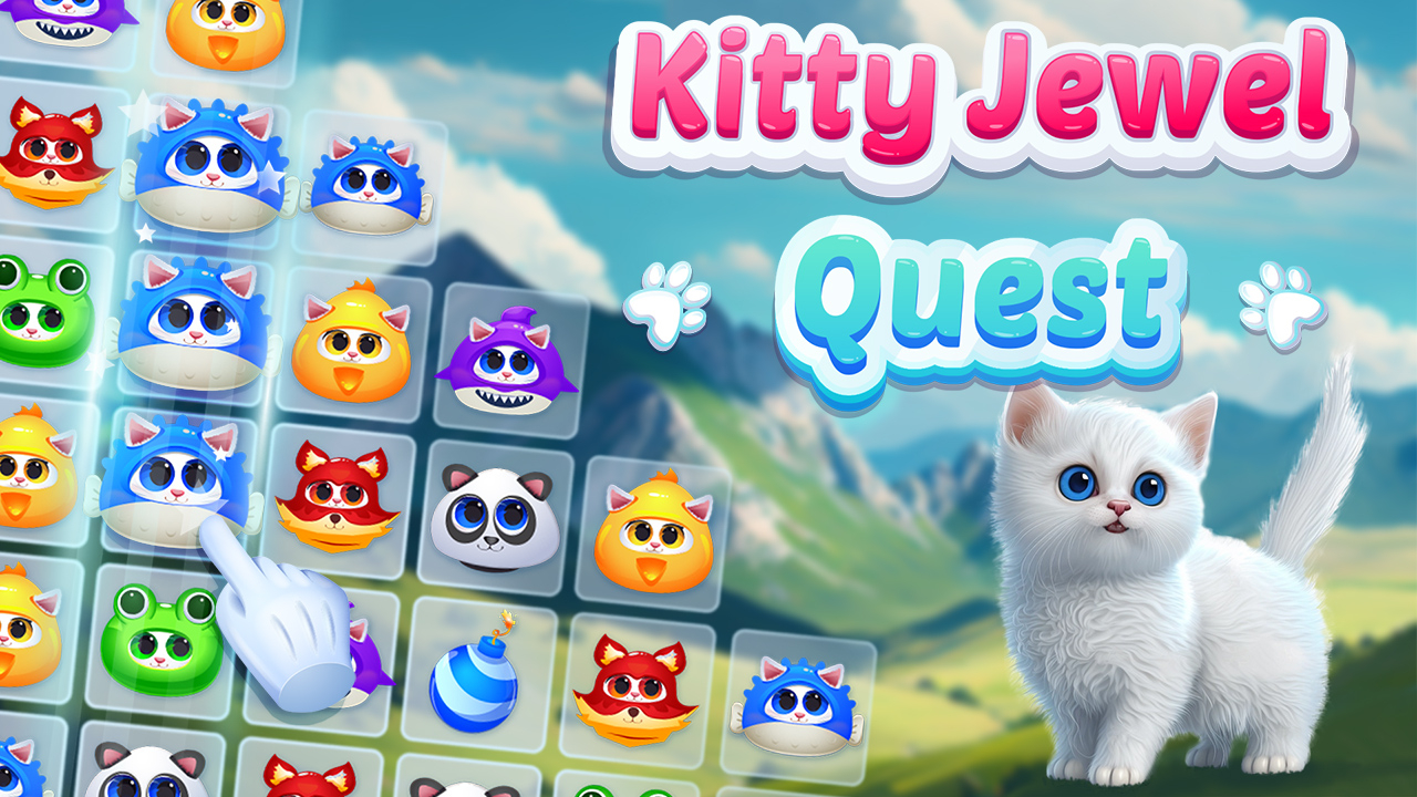 Play Kitty Jewel Quest Free Game Online No Download