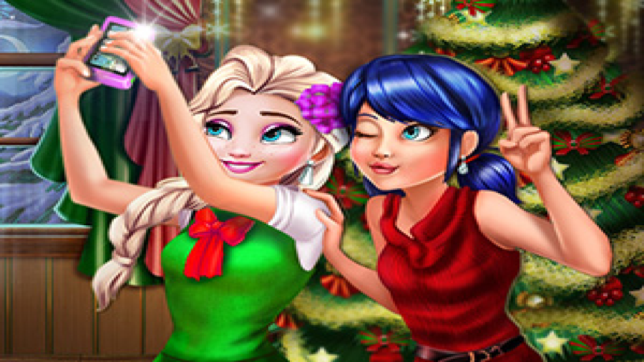 Play Free Ladybug And Elsa Xmas Selfie Android Game Online