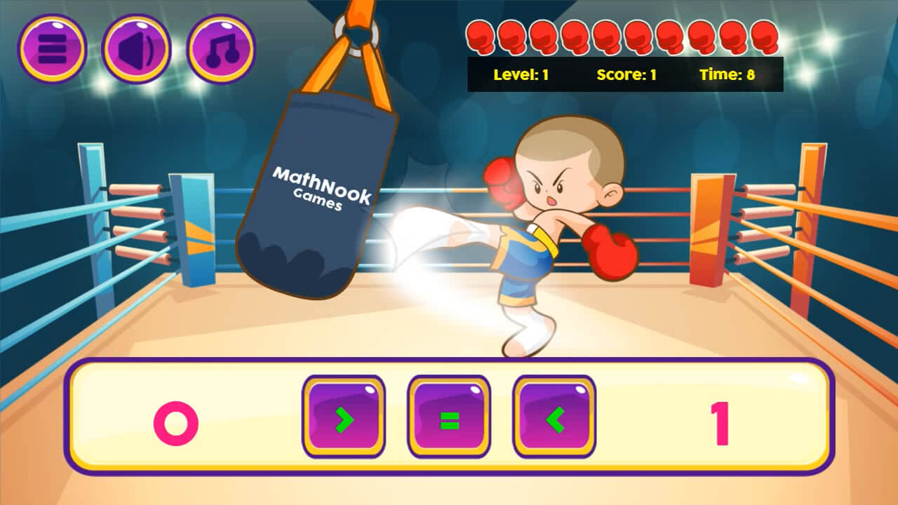 Play Math Boxing Comparison Mobile Now For Free