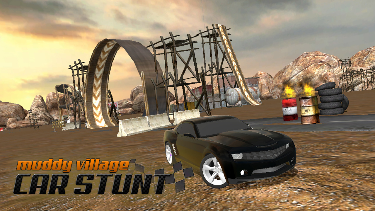 Play Muddy Village Car Stunt Phone Game Mobile Now
