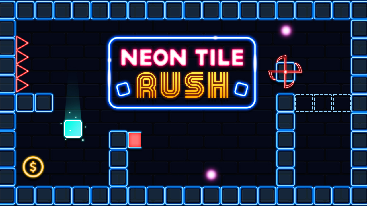 Play Free Neon Tile Rush Online Game