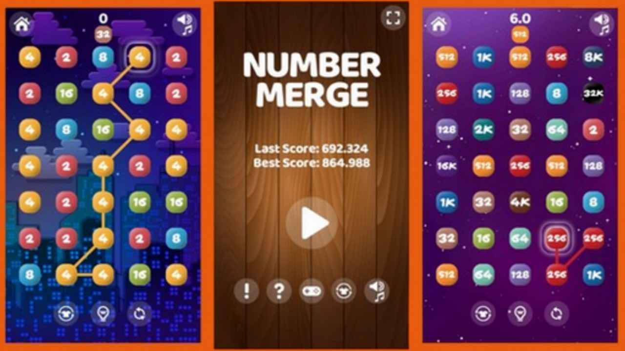 Play Number Merge Game Free iOS Online Now