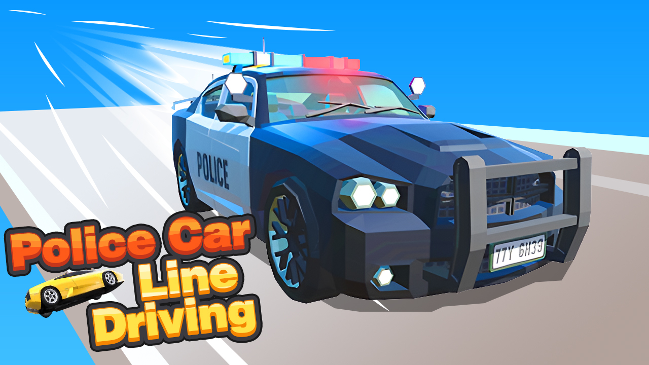 Free Police Car Line Driving Online Laptop Game
