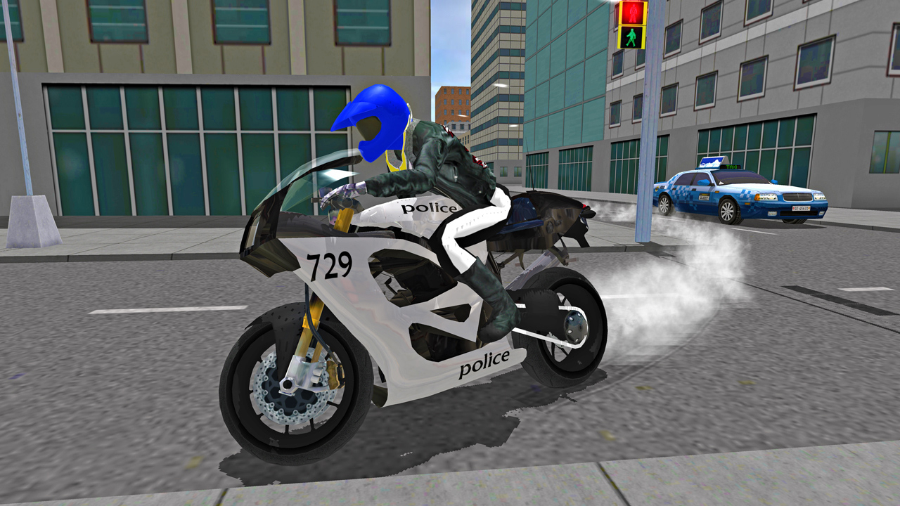 Play Police MotorBike Race Simulator 3D Online Game Free