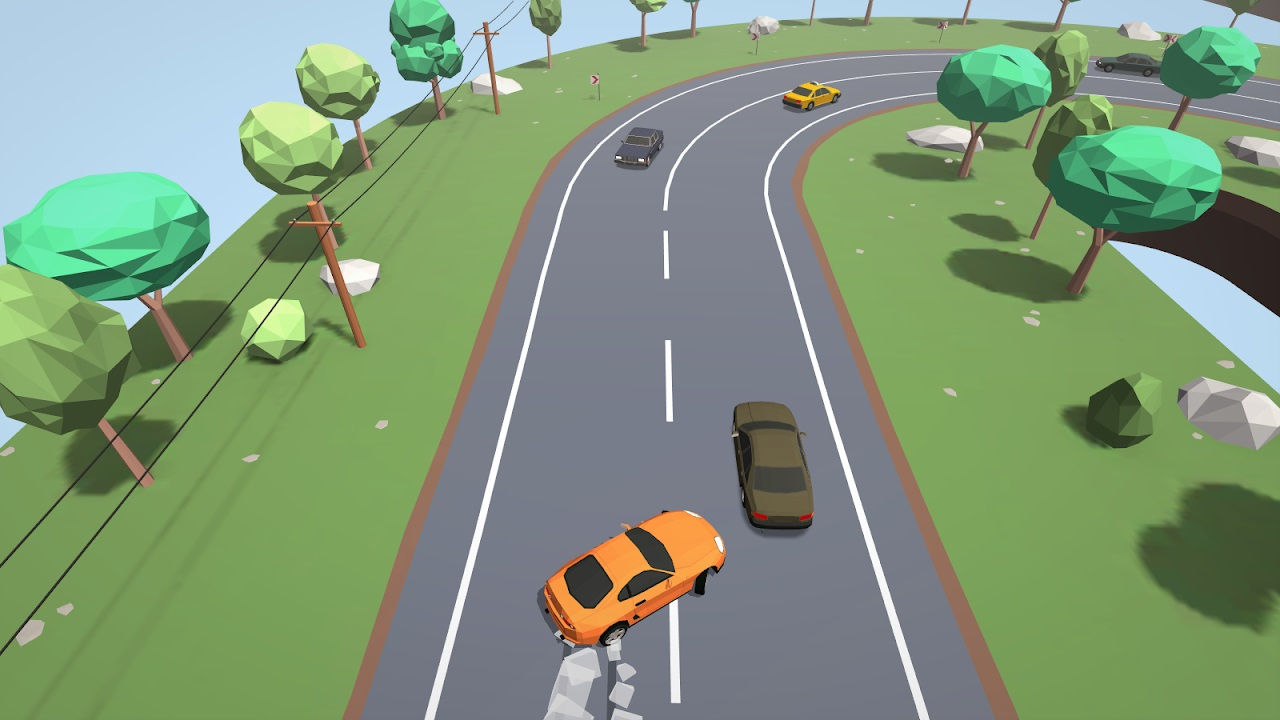Free Play Polygon Drift: Endless Traffic Racing Online Games