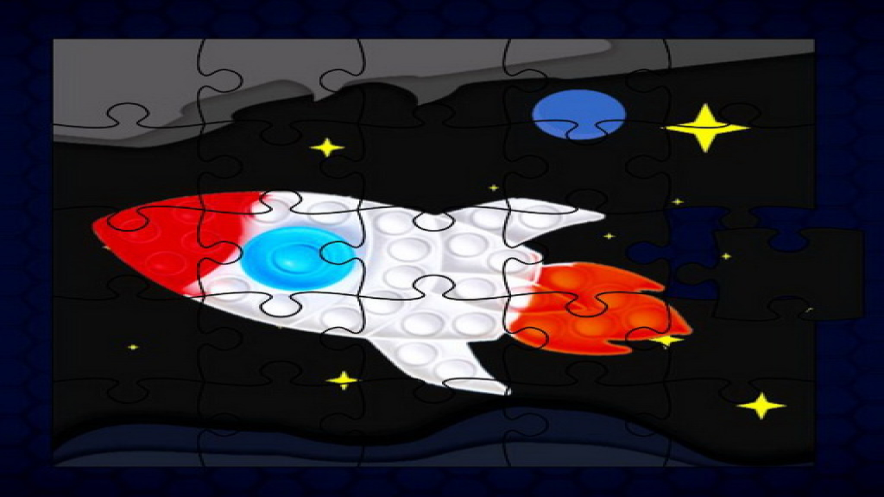 Play Pop It Rockets in Space Jigsaw Free Online Game Now
