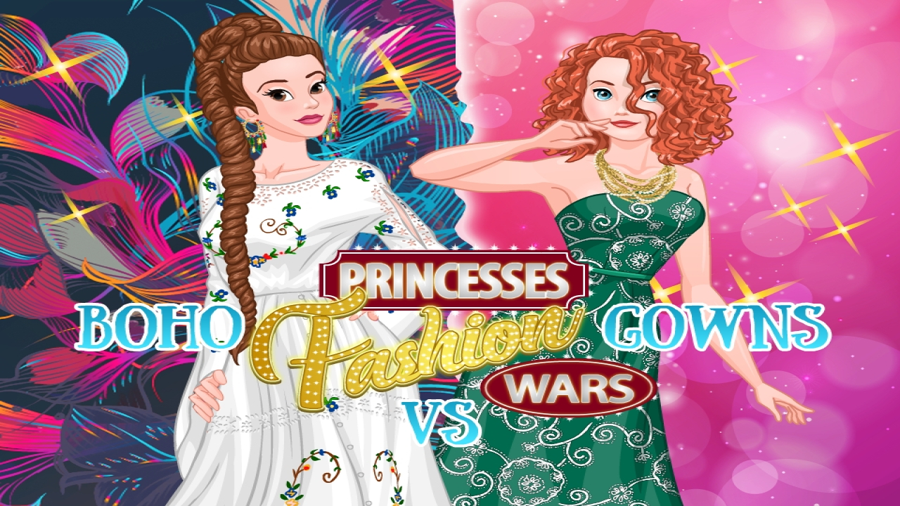 Play Princesses Fashion Wars Boho VS Gowns Free Android Game Now