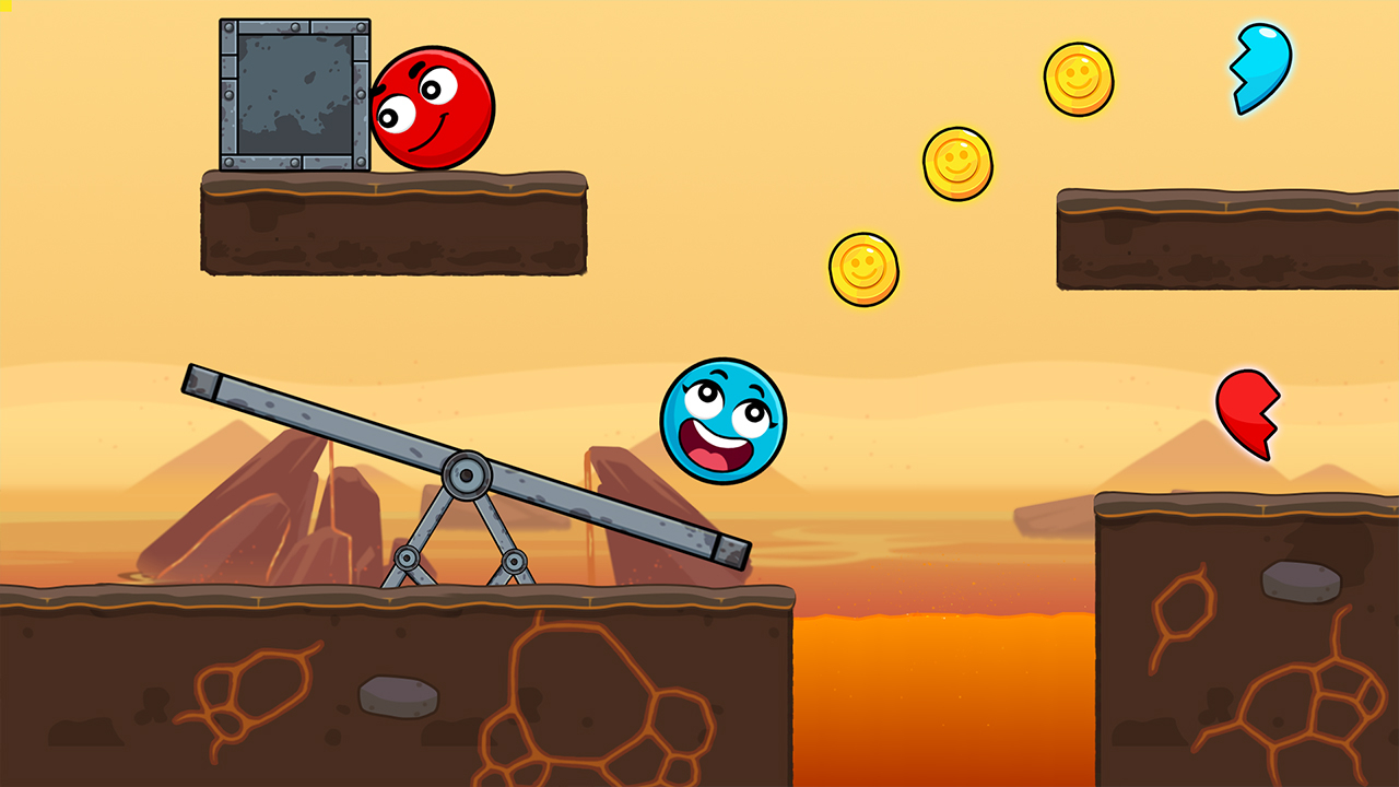 Free Red and Blue Ball Cupid love Laptop Game Online No Login