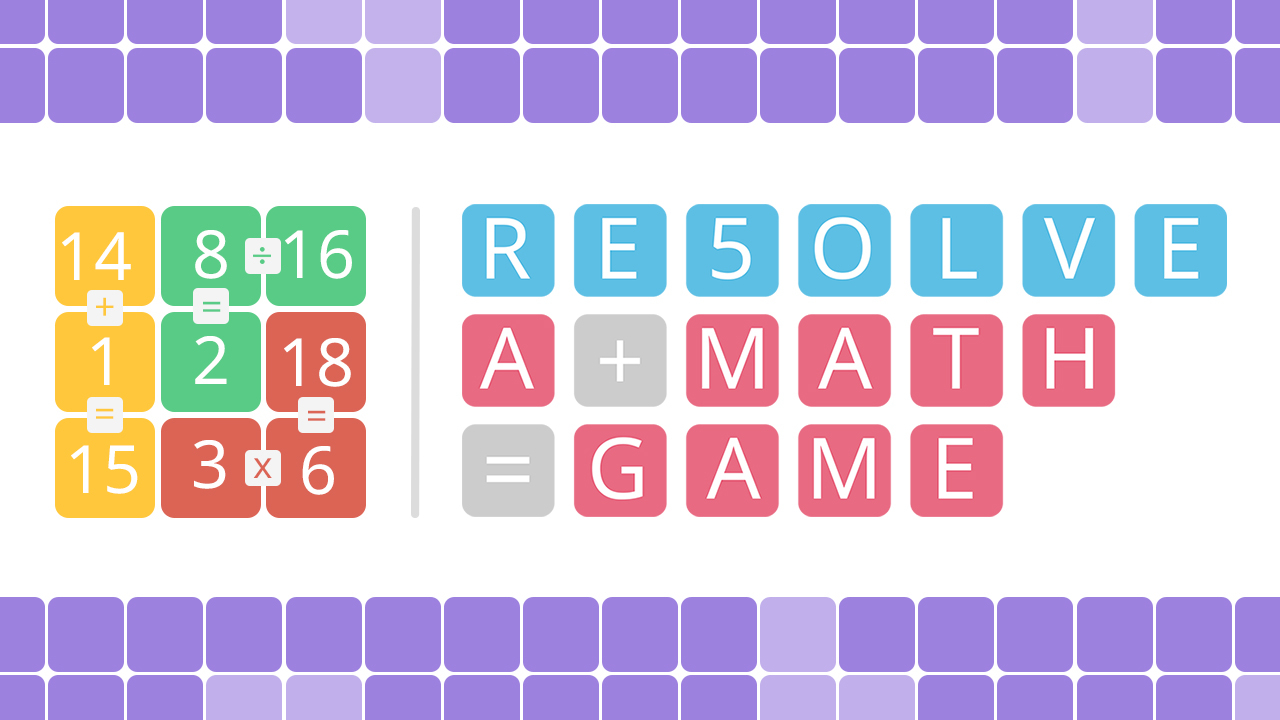 Play RESOLVE a math game Game Free Now Online