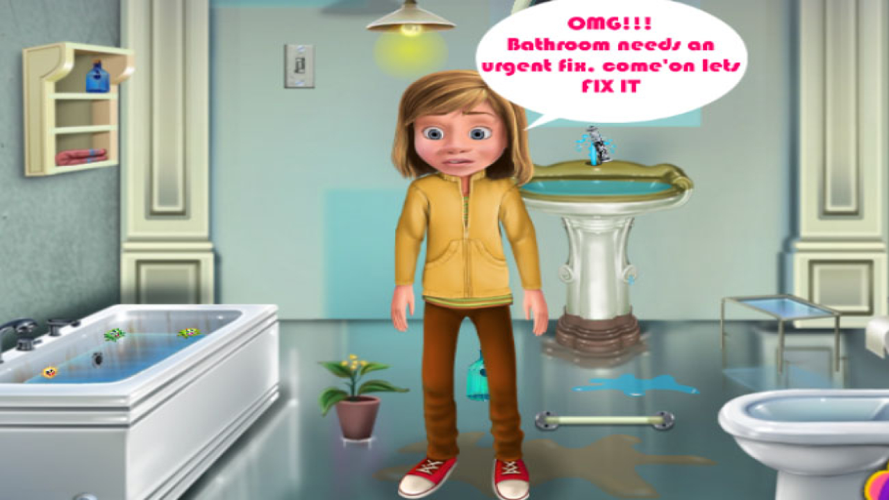 Play Riley Bathroom Cleaning Mobile Online Free