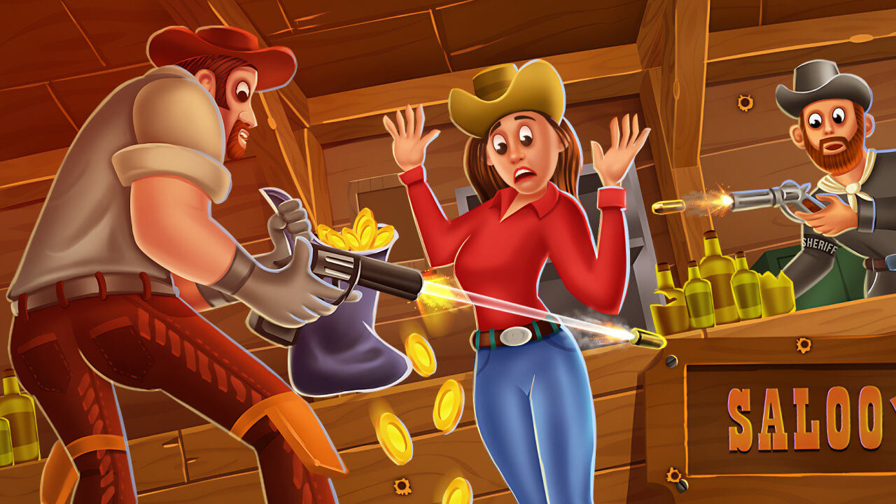 Play Saloon Robbery Phone Game For Free