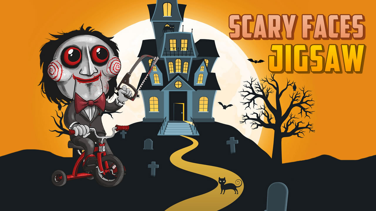 Play Scary Faces Jigsaw Free Online Game