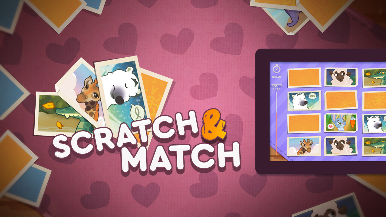 Free Online Game Scratch & Match Animals iOS Play Now