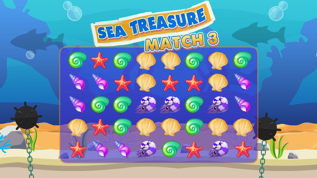 Play Free Sea Treasure Match 3 Phone Game Online