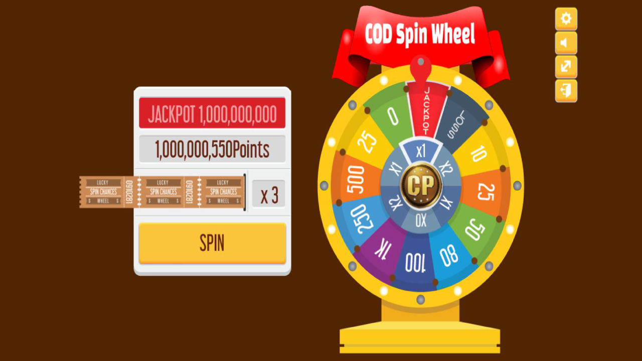 Play Free Spin Wheel Earn Cod Points Desktop Online Game