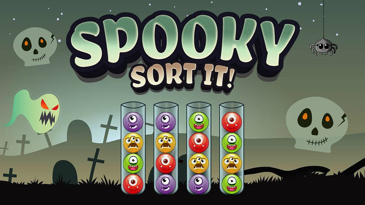 Play Spooky Sort It Online Game Free