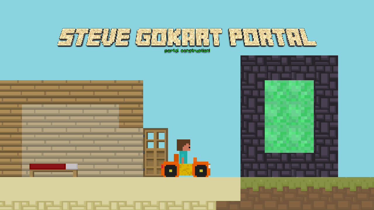 Play Steve Go Kart Portal PC Game Free Online