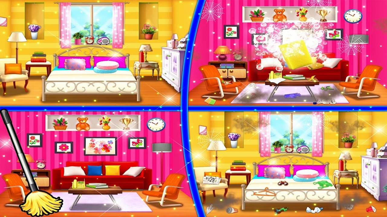Play Sweet Home Cleaning : Princess House Cleanup Game Laptop Game Online Free No Login