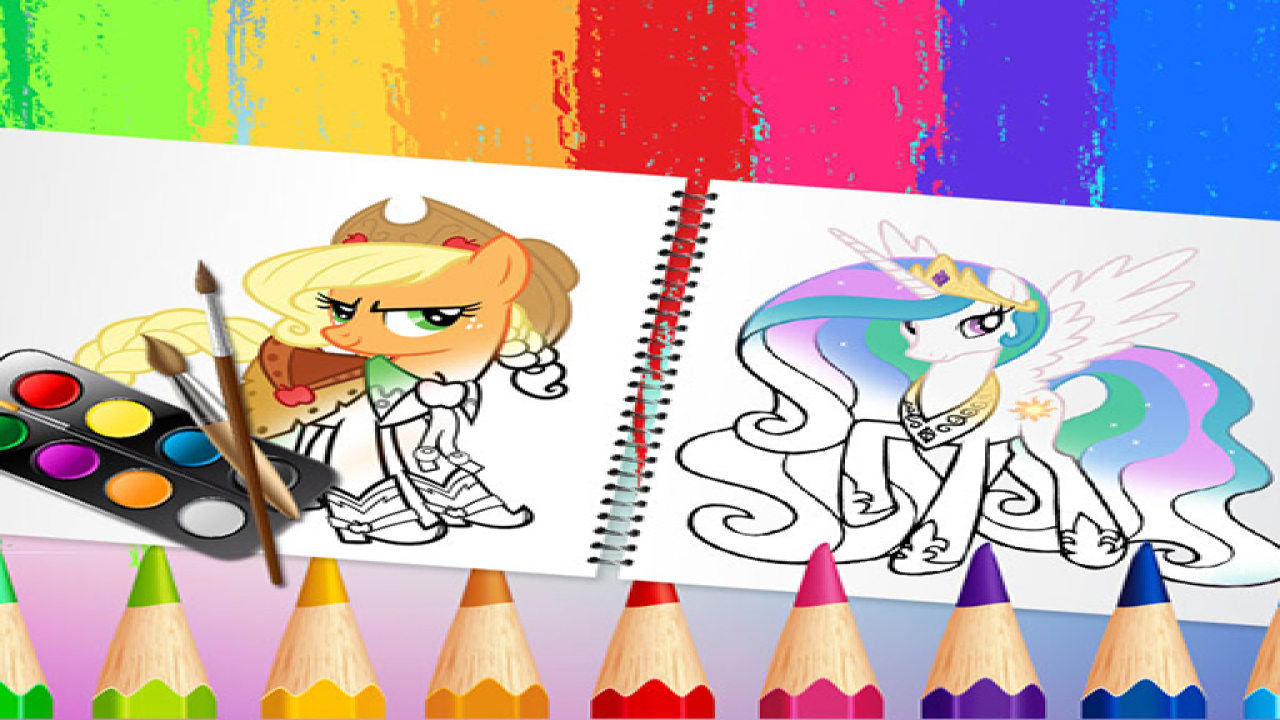Free Sweet Pony Coloring Book Game For Phone