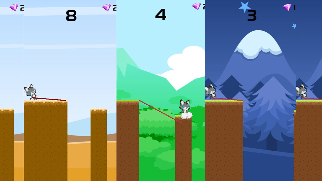 Free Swing Cat Endless Jump Browser Game Online